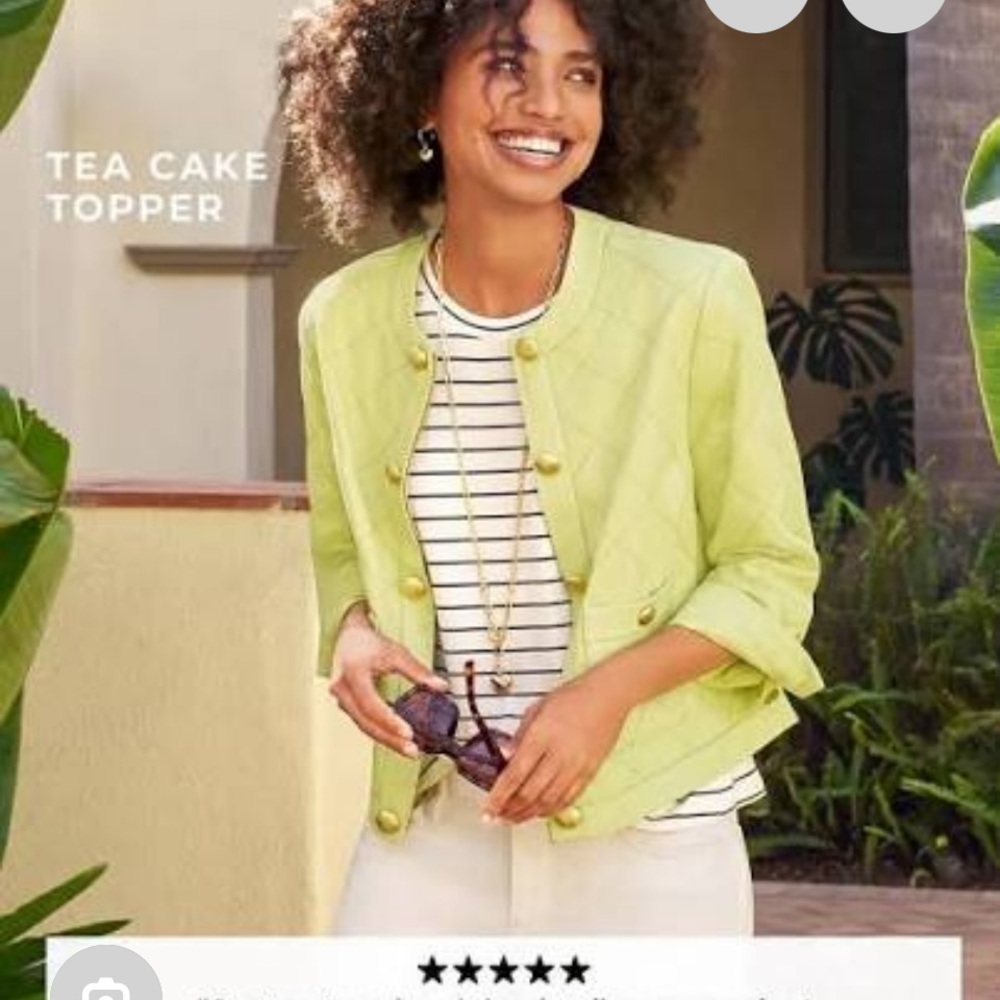 CAbi Tea Cake Topper Jacket NWT medium Spring 2025